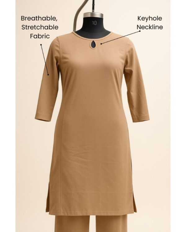 Keyhole Charm T-shirt Kurta Set - Image 3