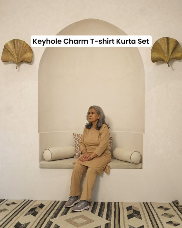 Keyhole Charm T-shirt Kurta Set - Image 5